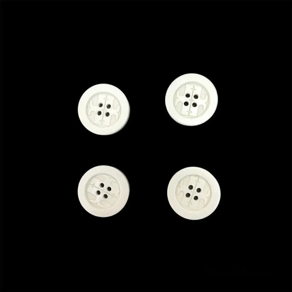 Tory Burch Authentic Ivory Logo Replacement Buttons Set of 4 - Picture 1 of 4